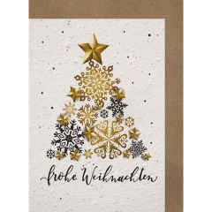 Growing Paper-Karte Sternenbaum Frohe Weihnachten