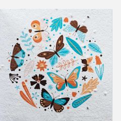 Growing Paper-Karte quadrat Schmetterlinge Kreis