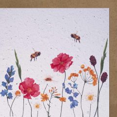 Carte graine Growing Paper carré Fleurs sauvages