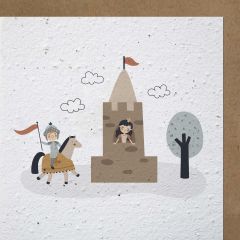 Carte graine Growing Paper carré Prince & Princesse