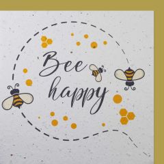 Growing Paper-Karte quadrat Bienen bee happy