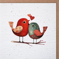 Growing Paper-Karte quadrat Vogelpaar