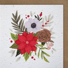 Growing Paper-Karte quadrat Weihnachtsblumen