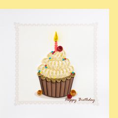 Carte Quilling Cupcake Happy Birthday