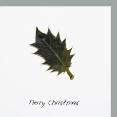 Herbarium-Karte Stechpalme Merry Christmas