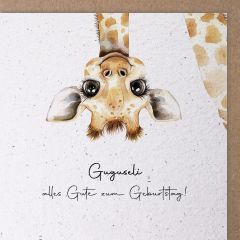 Carte papier fait à la main Girafe Guguseli-alles Gute zum GB