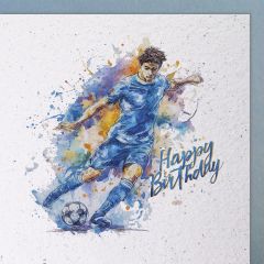 Handmade Paper Karte Fussballer Happy Birthday