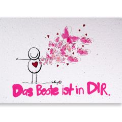 Handmade Paper Postkarte Wertehelden Herzh&ouml;ren- Das Beste in dir