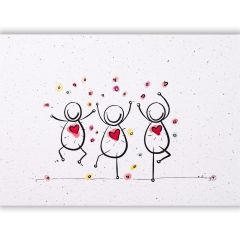 Handmade Paper Postkarte Wertehelden Feiern 