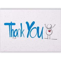 Handmade Paper Postkarte Wertehelden Thank you