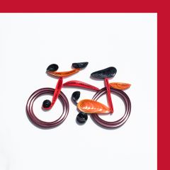 Carte Quilling petite Bicyclette