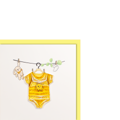 Quilling-Karte klein Babybody