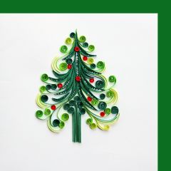 Quilling-Karte klein Weihnachtsbaum