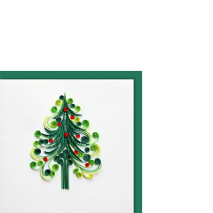 Carte Quilling petite Arbre de Noël