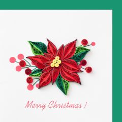 Quilling-Karte klein Weihnachtsstern Merry Christmas 