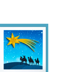 Carte petite Quilling Étoile de Bethléem