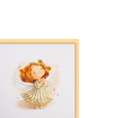 Quilling-Karte klein Engel