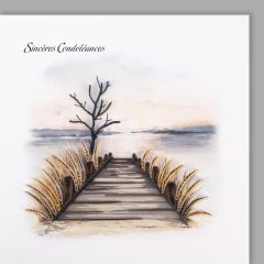 Quilling-Karte Steg - Sinc&egrave;res Condol&eacute;ances