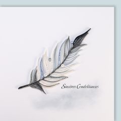 Quilling-Karte Feder- Sinc&egrave;res Condol&eacute;ances