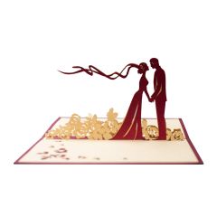 ACTION **Carte 3D Pop-up Couple rouge