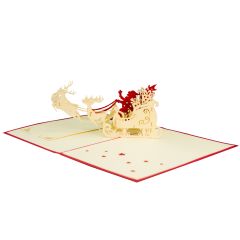 ACTION **Carte 3D Pop-up Père Noël rouge