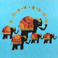 Carte peinte Elephant Parade assorties dans différentes couleurs