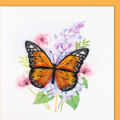 Paper Quilling-Karte Schmetterling orange