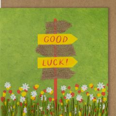 Organic Paper Card panneau indicateur Good Luck