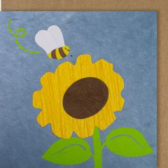 Organic Paper Card Tournesol et abeille