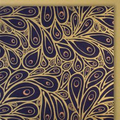 Organic Paper Card Pfauenaugen blau