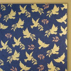 Organic Paper Card Tauben blau