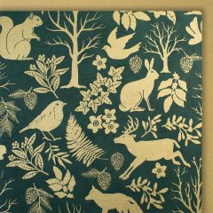 Organic Paper Card Tiere im Wald gr&uuml;n