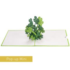 3D Pop-up-Karte Mini Kleeblatt grün