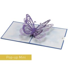 3D Pop-up-Karte Mini Schmetterling blau