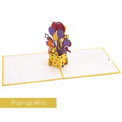 3D Pop-up-Karte Mini Päckli gold