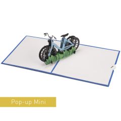 3D Pop-up-Karte Mini Bike blau