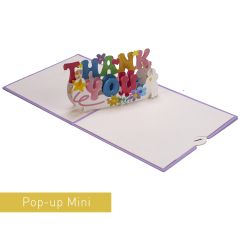 3D Pop-up-Karte Mini Thank you lila