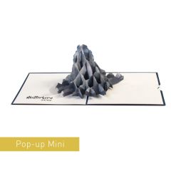 3D Pop-up Karte Mini Matterhorn blau