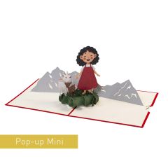 3D Pop-up Karte Mini Heidi rot