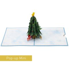 3D Pop-up-Karte Mini Weihnachtsbaum hellblau