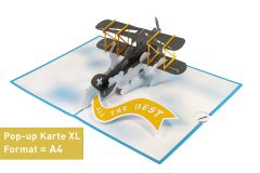3D Pop-up-Karte XL Doppeldecker all the best