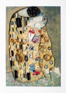 Carte Quilling Art Klimt Le baiser