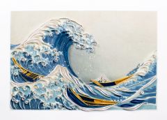 Carte Quilling Art Hokusai La grand vague