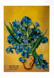 Carte Quilling Art Art Van Gogh - Vase avec iris