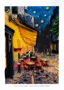 Carte Quilling Art Van Gogh - Cafe Terrace at Night 