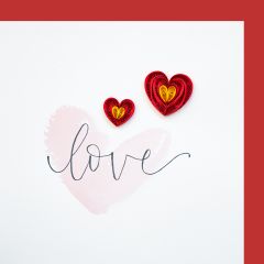 ACTION **Carte Quilling Coeurs Love