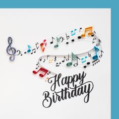 ACTION **Carte Quilling Ligne de notes de musique