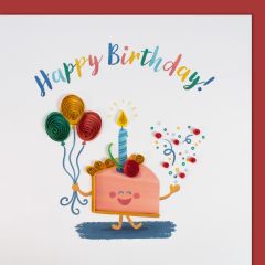 Paper Quilling-Karte Geburtstagskuchen Happy Birthday