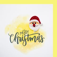 Quilling-Karte light Nikolaus Merry Christmas