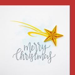 Quilling-Karte light Stern Merry Christmas